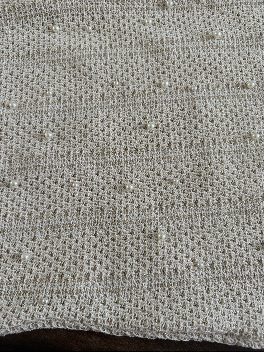 Zara Pearl Cream Knit Sleeveless Mini Dress - Picture 3 of 4